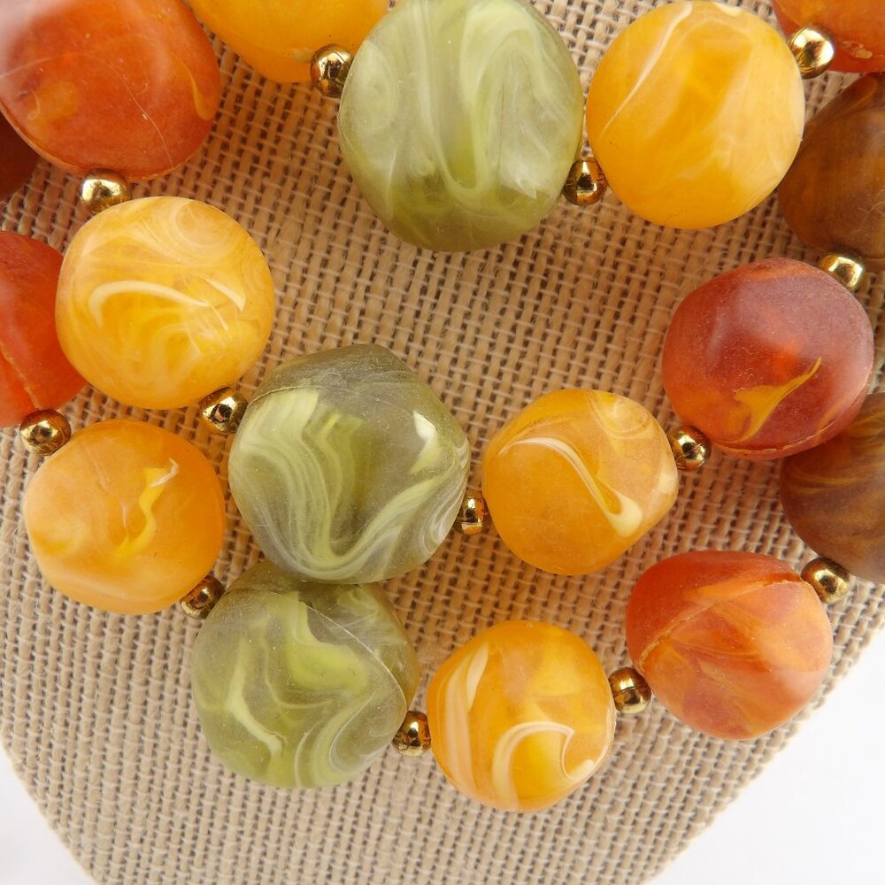 Vintage Kramer Multi-Strand Lucite Necklace and Earring Set - Picture 5 of 7